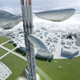 Illustration for article titled Tower will feature floating observatories held up by helium balloons and an electro-magnetic field
